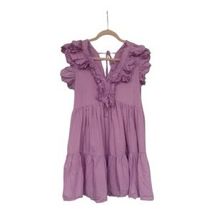 Pinch | Lavender Ruffle Mini Dress